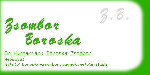 zsombor boroska business card